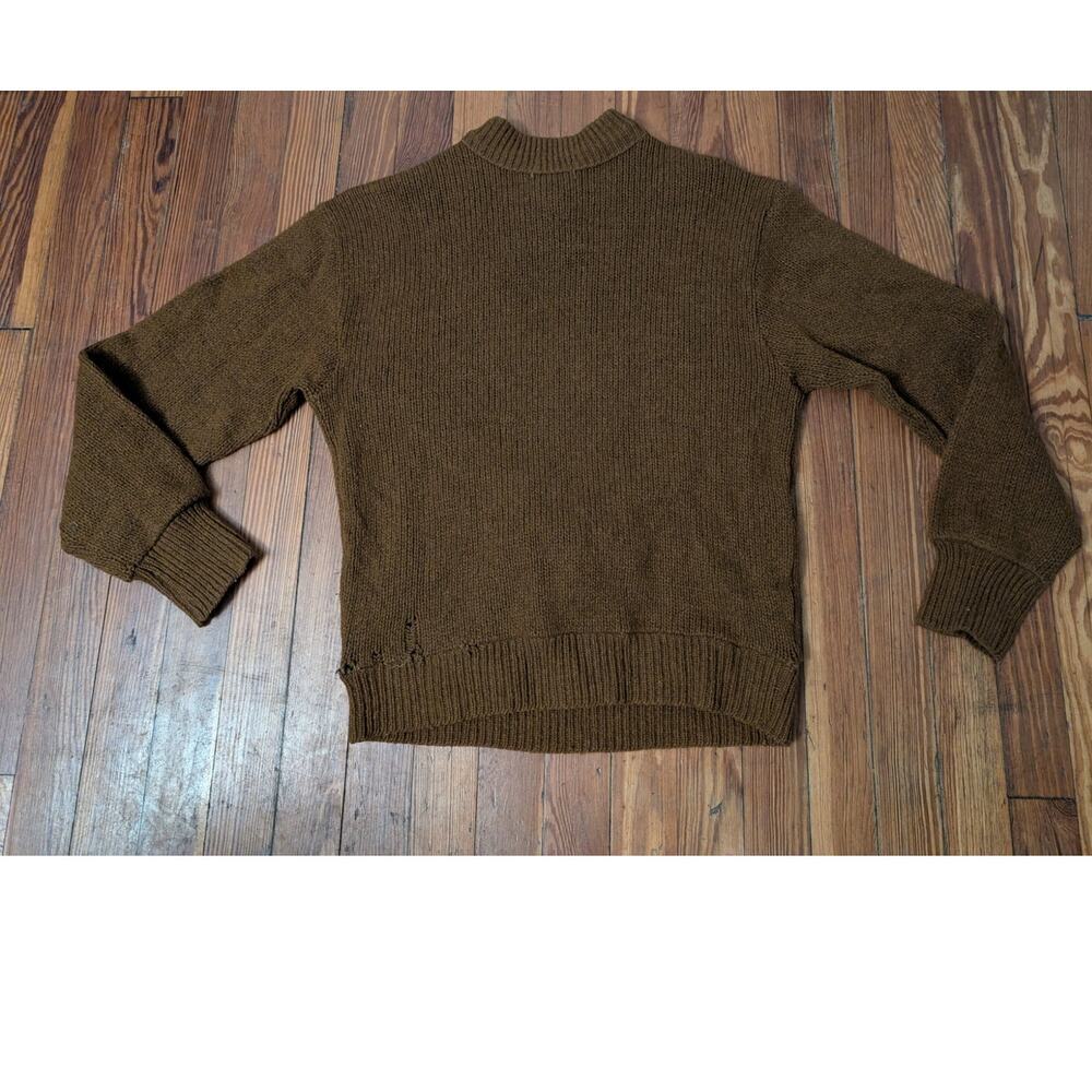MacFane VTG Mens Medium Leather Brown Sweater Size Medium - Picture 6 of 7